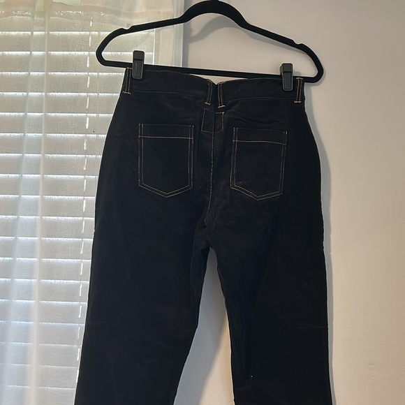 Chaser Corduroy Velour Black Cropped Pants Jeans Size SMALL NWT - Picture 4 of 6